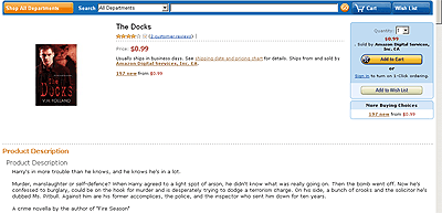 Screenshot of Amazon listing showing shipping line and publisher